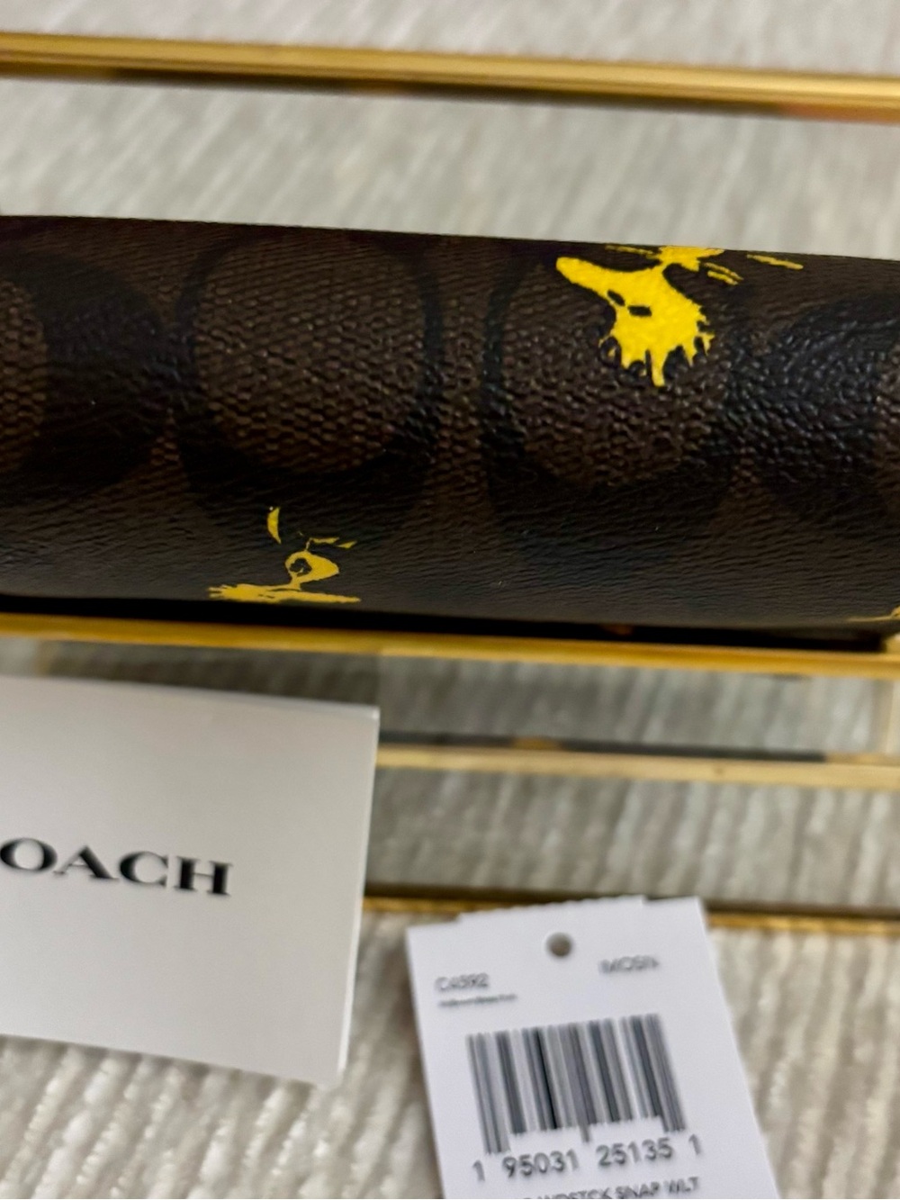 Coach X Peanuts Snap Wallet in Signature Canvas With Woodstock - Picture 6 of 8